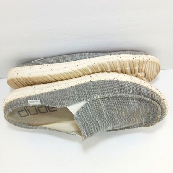 Hey Dude Chan Stretch Grey Lightweight Comfort Loafer Slip On Shoe Woman 9..... - Picture 6 of 10